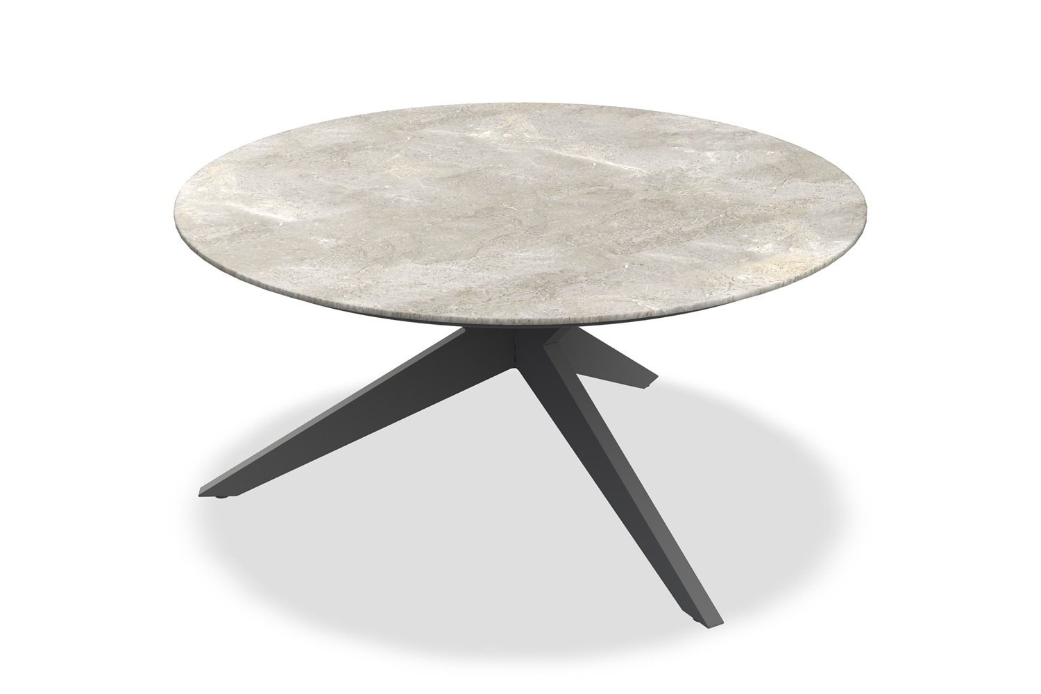 Jati-en-Kebon Yate tafel-Ø150 charcoal-ceramik-palladium-grey