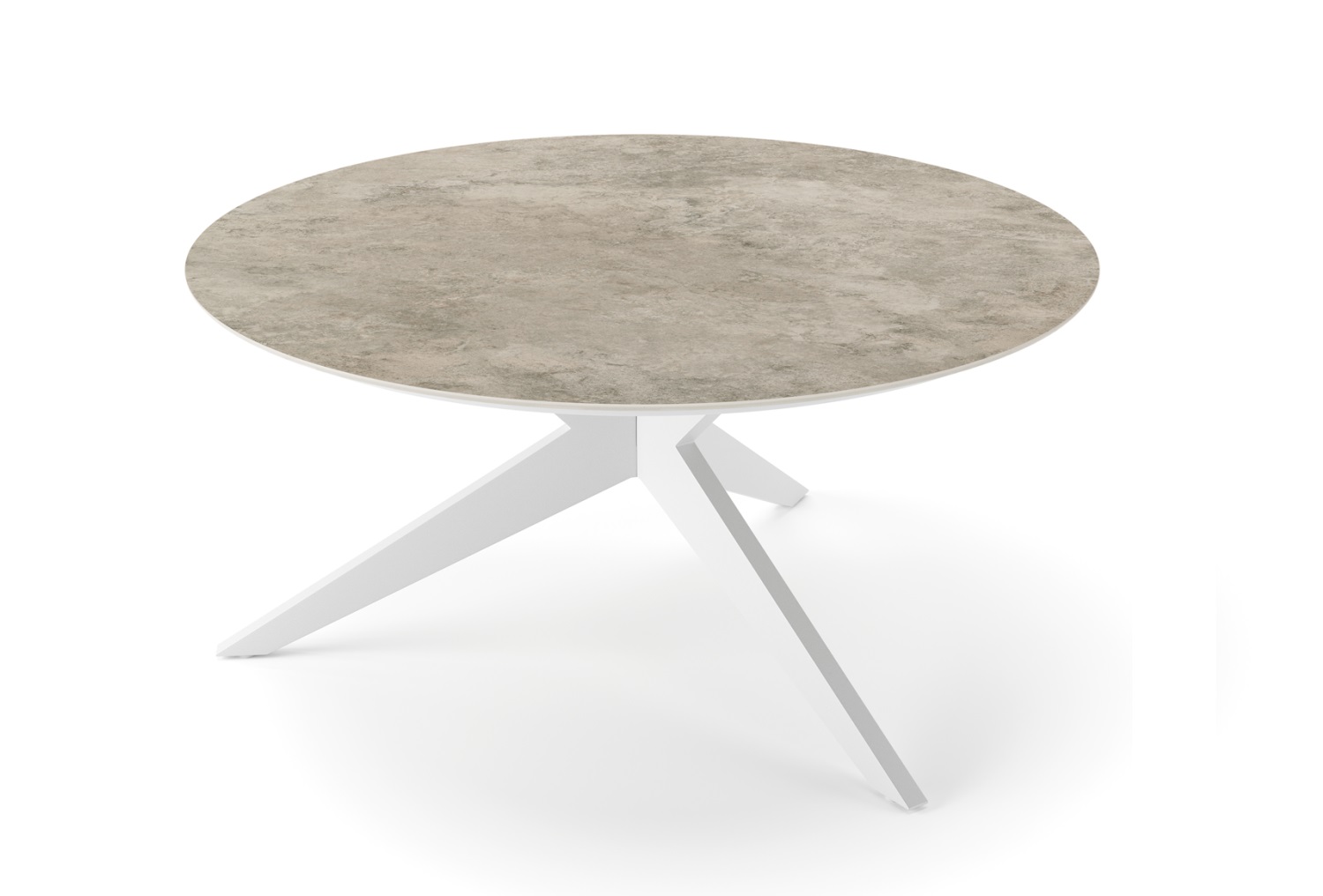 Jati-en-Kebon Yate tafel-Ø150 white-ceramik-chianca