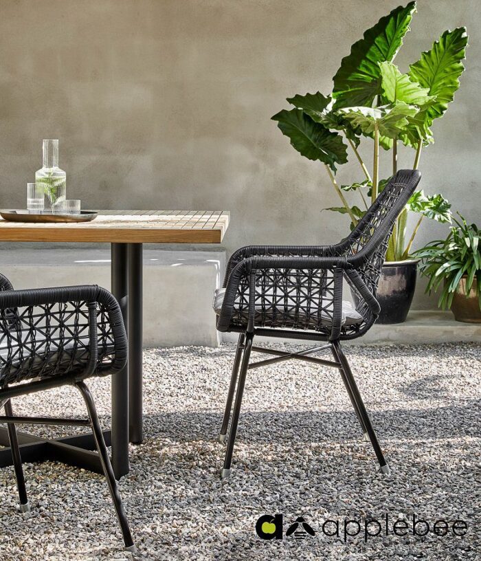 Applebee Zara dining tuinstoel Black - Afbeelding 3