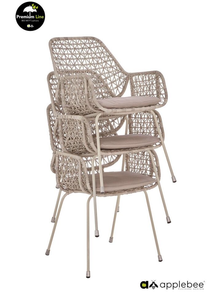 Applebee ZARA dining tuinstoel White Blaze - Afbeelding 4